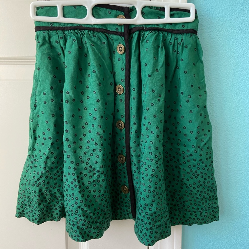 Urban Outfitters green floral skirt